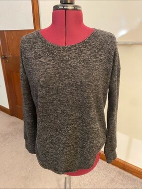 Roots Charcoal Crewneck Sweater - Women's Scoop Neck